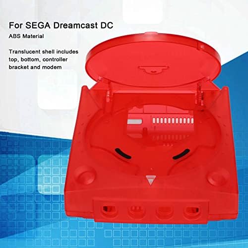 מקרה צלול אדום שקוף עמיד בפני שריטות עבור Dreamcast DC