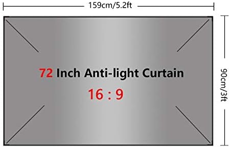 N/A 60/130 אינץ 'נייד 16: 9 מסך מקרן וילונות אנטי אור בית תלת מימד מסך הקרנת מקרן דיגיטלי לקולנוע ביתי