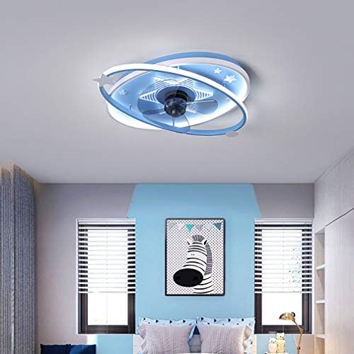 מאוורר תקרה לחדר השינה של FEHUN KIDS עם אור LED ושלט רחוק 3 מהירויות עם טיימר מעריץ לעמעום תאורה תקרת תאורה מודרנית סלון