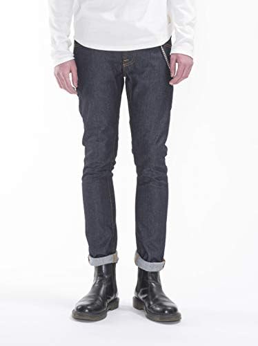 נודי ג'ינס גודרים של גברים טים ג'ין בשחור קר יבש