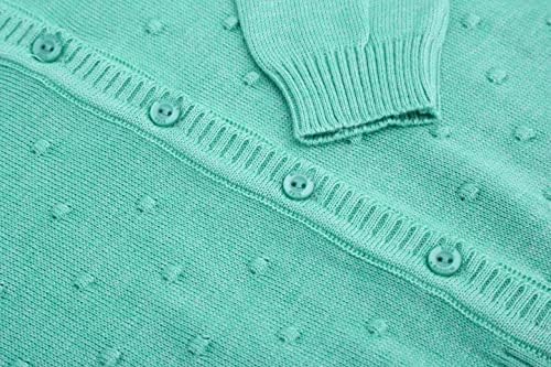 קרדיגן סריג של לילס לתינוקות, סגירת כפתורים סוודר פעוטות שרוול ארוך