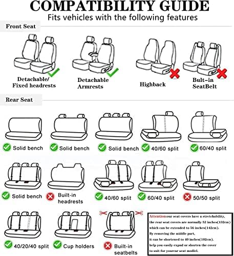 כיסוי מושב מכונית יוקרה של קרדו עבור פונטיאק G3, G6, G8 מכסה מושב כל מזג האוויר של FU 5 מושבים, מגן על חלקי רכב קדמיים