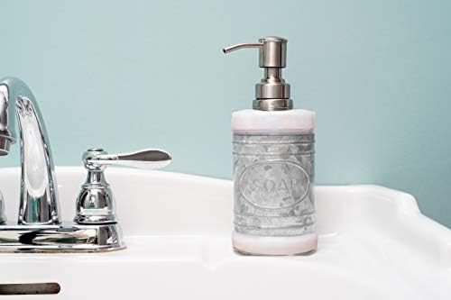 סמטת סתיו זכוכית ומתקנת סבון מגולוונת לשטיפת ידיים, חיטוי, קרם, סבון כלים-מיכל סבון נוזלי אטום חלודה עם