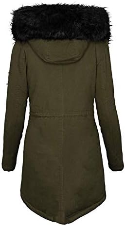 מעילי חורף לנשים בתוספת ז'קט נוח גודל עבה פליס חם מרופד פארק עם לבוש לבוש רופף מעיל מרופד