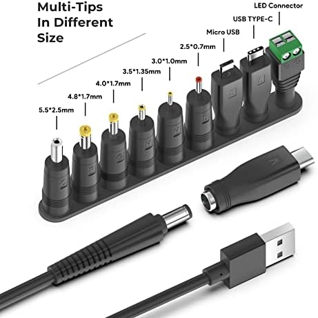 TAIFU USB עד 12V כבל חשמל/מתאם אספקת כבל אספקת 9 תקע קצה עבור LED לרצועת אור גמישה, מתג, נתב, מעקב, מצלמת IP אלחוטי