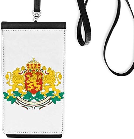 ארנק טלפון סמל לאומי בולגריה ארנק תליה כיס נייד כיס שחור