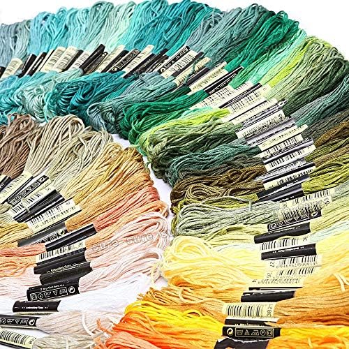 סלקראפט 447 חתיכות כל שונה צבע צלב תפר רקמת חוט דפוס אמנות צבעים ערכת חוט פקעות תרשים 8 מטרים ארוך 6 גדילים דגם 3065