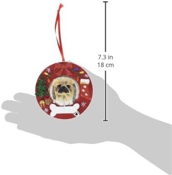 קישוט לחג המולד של פקינזי זר בצורת קישוט חג בהתאמה אישית בקלות מתנות חובבות פקינזיות ייחודיות