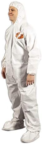 בגדי מחסום חיפוש סרטי כיסוי חד פעמיים לסביבות קלות וסביבות יבשות - חליפת Hazmat לבנה של PPE
