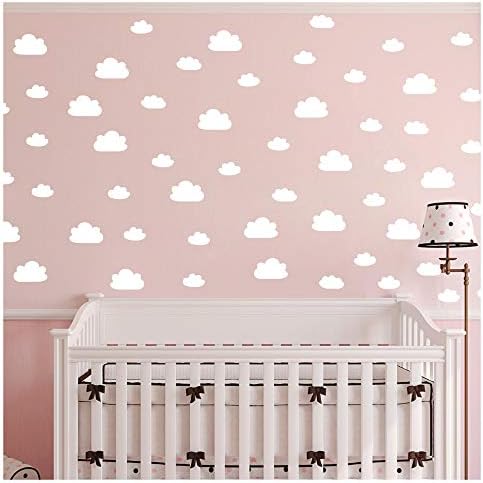 56 יחידות סט ענן קיר מדבקות ויניל מדבקת משתלת ילדים ילד בני בנות חדר תפאורה משתלת תינוק חדר שינה קישוט בית מדבקות