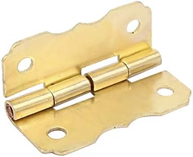 קופסת קוסמטיקה קוסמטית עץ צינור מתכת צינור צינור צינור זהב טון זהב 30 ממ אורך 2 יחידות (Caja de Madera Caja de Madera Bisagras
