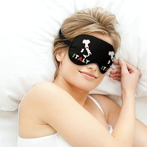 איטליה מפה דגל מסיכת עיניים לשינה בליל העיוורון עם כיסוי עיניים עם רצועה מתכווננת לגברים נשים נוסעות יוגה תנומה
