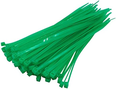 Baomain פלסטיק ניילון רוכסן קשרים נעילה עצמית 6 אינץ 'ירוק 3.5 ממ 4x150 חבילה של 100