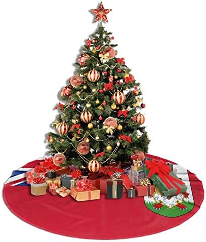 חצאית עץ חג המולד, דגל 30-48 אינץ 'של מחצלת עץ ברמודה לקישוטים לחג המולד קישוטים למסיבת חג