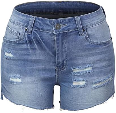 מכנסיים קצרים של המותניים המותניים הגבוהים של Qifen Short Slit Slit Shorty Shorts Short