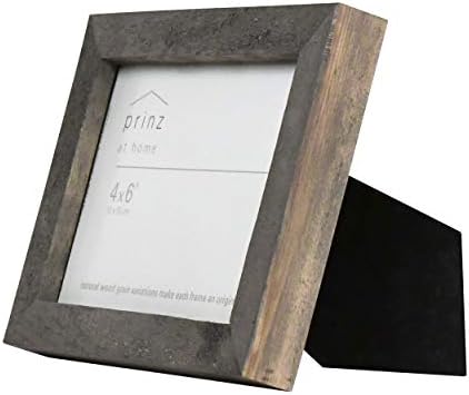 מזרן פרינץ 4x6 מסגרת תמונה כפרית מצוקה, אפור, 5.5 'x 7.5' x 1.2 ', אפור