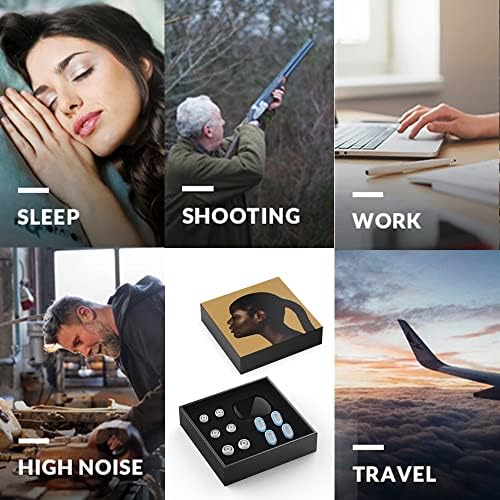 תקעי אוזניים לשינה - 2 זוגות לשימוש חוזר לשימוש סיליקון אטמי אוזניים עם מארז נסיעה לשינה, רגישות לרעש וטיסות - 6 טיפים