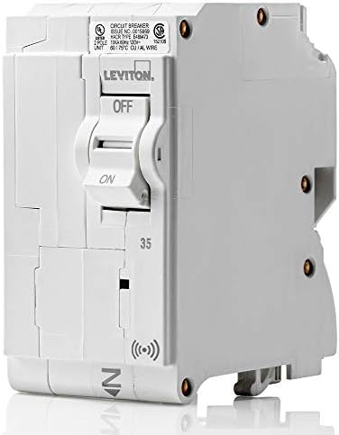 LEVITON LB260-GS 60A Plug-on Plug-On Smart GFCI מפסק סניף, מגנטי הידראולי, 12/240 VAC, לבן