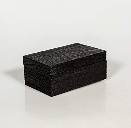 H קופסת סטאש עץ Homepaint עם מכסה צירים קופסת עץ מעץ בעבוד