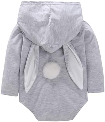 תינוקות רומפר בנות אוזניים בנים בגדי פסחא תלבושות בגד גוף תינוקת 3D עם תלבושות בנות ארנב כיס