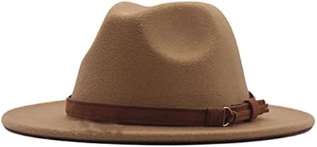 וינטג 'פנמה חיצונית חגורה קלאסית פדורה כובע צמר כובע שחור כובעי אבזם רחבים למסיבה גברית של כובעי שמש לגברים
