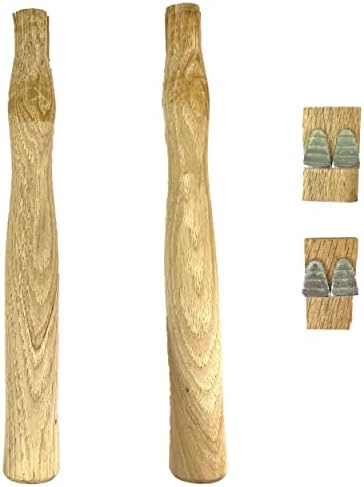 2 חבילה עץ מזחלת פטיש ידית החלפה עבור 2, 3 ו 4 ליברות סט שלם עם עץ ופלדה טריזים-עץ החלפת כדור פיין פטיש ידית-עץ