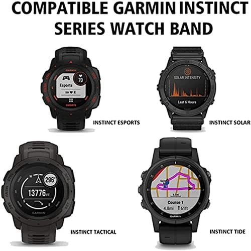 MGTCAR סיליקון רצועות רצועות עבור Garmin Instinct Watch Smart Watch 22 ממ להקת צמיד צמיד צמיד אינסטינקט/esports/tide/solar
