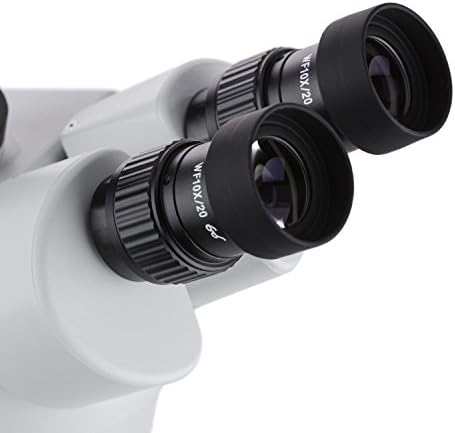 AMSCOPE SM-3B-80S מיקרוסקופ זום סטריאו משקפת מקצועי, עיניים WH10X, הגדלה של 7X-45X, 0.7X-4.5X מטרה זום, אור טבעת LED