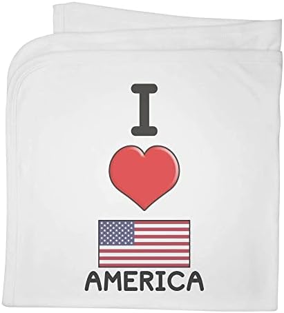 'אני אוהב אמריקה' שמיכה / צעיף כותנה
