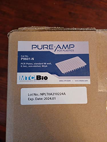 MTC Bio P9601-N צלחות PCR 96 x 0.1 מל לא חצאית, 50/pk