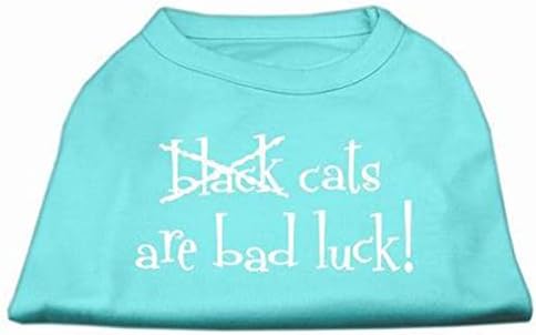 מוצרי חיות מחמד של מיראז 'חתולים שחורים הם חולצת הדפס מסך מזל רע, אקווה