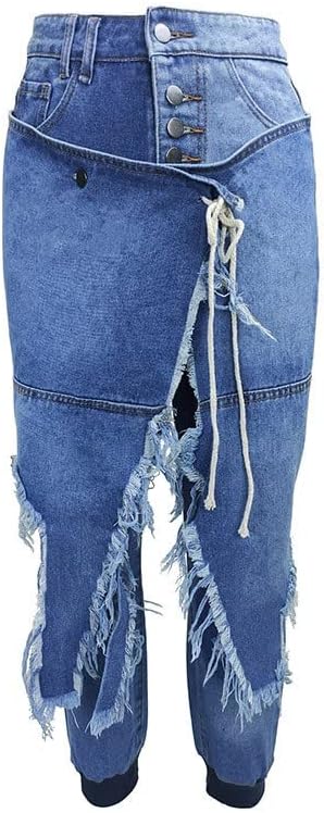 מכנסי Corduroy Corduroy של אתקיה תפור כחול מותניים גבוהים שרוך אמא מכנסיים ג'ינס אופנה רופפת פלוס נשים בגודל נשים