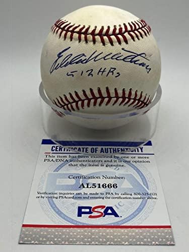 אדי מת'וס 512 שעות בראבס חתום על חתימה רשמית MLB בייסבול PSA DNA - כדורי בייסבול חתימה