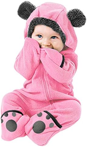 קפוצ'ון רומפר אוזניים בנים בנים סוליקטון סרבל סרבל בגדים תינוקת תינוקת פליס בנות בנות מעיל ומעיל מעיל בנים מעיל גודל 4