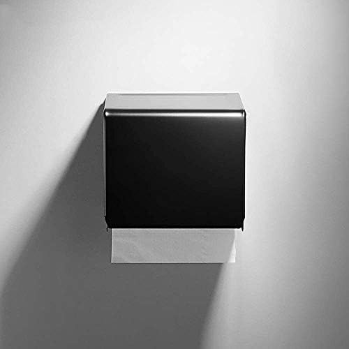 קופסת רקמות, אלומיניום טואלט אטום מים מחזיק קיר תלייה קיר רקמות לרכב משרד ביתי רב -פונקציונו שחור