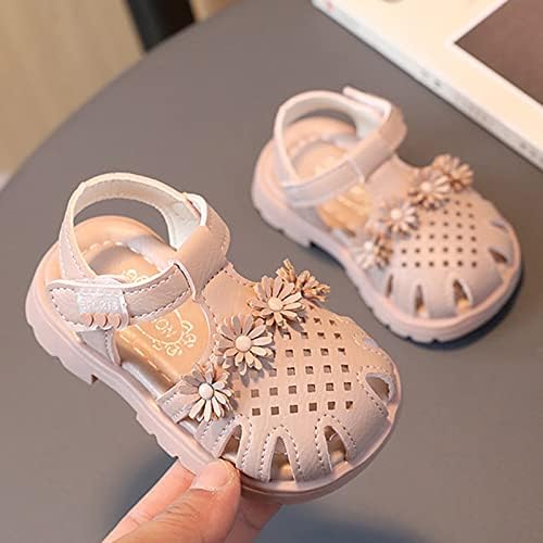 סנדלי תינוקות אופנה נעלי הליכה רכות שטוחות תחתית רכה תחתית סנדלי הליכה סנדלי ילדה סנדלים