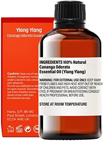 Ylang ylang שמן אתרי לעור ושמן אתרי כתום למערך מפזר - שמנים אתרים כיתה טיפולית טהורה - 2x1 fl oz - h'ana