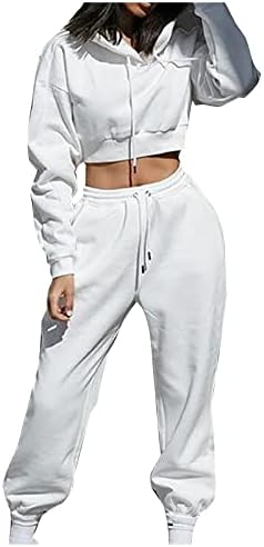 RMXEI אופנה לנשים צבע אחיד רופף פלוס סווטשירט עם סווטשירט עם שרוול ארוך מכנסי שרוול ארוך