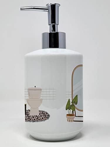 אוצרות קרוליין WDK5769SOAP בריטני ספניאל במתקן סבון קרמיקה אמבטיה, בקבוקי משאבה של מתקן סבון יד למטבח אמבטיה,