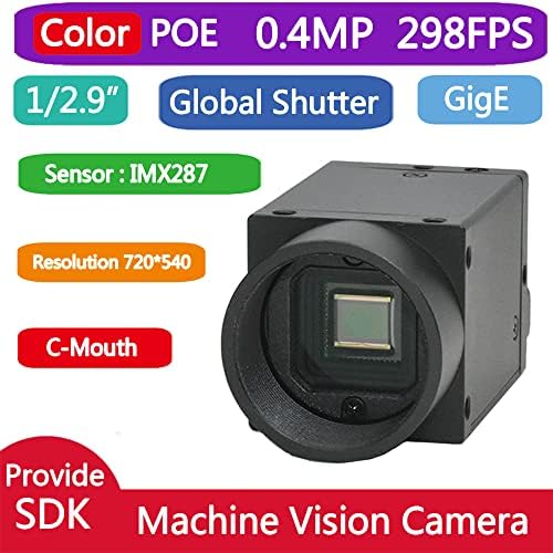 Hteng Vishi Gige Ethernet 0.4MP 1/2.9 צבע מצלמה תעשייתית ראייה גלובלית תריס C-FOUN חיישן מצלמה 720x540@298fps