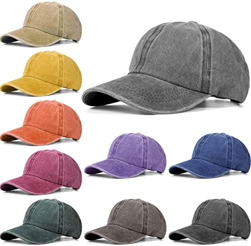 10 חבילה ילדים בייסבול כובעי במצוקה שטף פעוט רגיל בייסבול כובעי מתכוונן קיץ נהג משאית כובעי עבור בני בנות רב צבעים