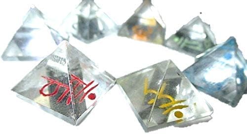 Jet Chakra Crystal Pyramid Gemstone Set Set vastu reiki chakra איזון בין חוברת חוברת Crystal Charate תמונה היא רק התייחסות.