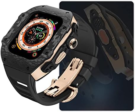 ערכת שינוי בולסה מארז סיבי פחמן עבור Apple Watch Ultra 8 7 6 SE ערכת Mod Mod Mod Mozel עבור IWatch 49 ממ