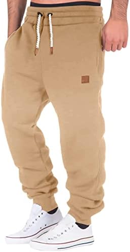 מכנסי טרנינג משקל כבד של מכנסי טרנינג משקל כבד, מכנסיים ספורט מותניים אלסטיים מכנסיים ספורט מכנסי ספורט לגברים