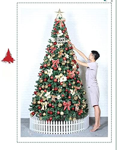 עץ חג המולד של Haieshop קישוט עץ חג המולד מלאכותי עם עמדת מתכת מתקפלת עם נורות LED קישוטי עיצוב חג המולד רבים 830)