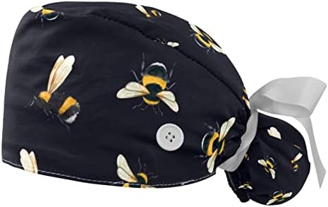 2 יחידות עבודה כובע עם כפתור סרט זיעת, בוסטון טרייר לשפשף כובעי קוקו מחזיק לנשים ארוך שיער