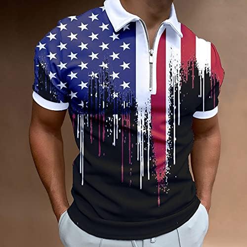חולצות פולו דגל אמריקאי אמריקני 4 ביולי חולצות טריקו פטריוטיות