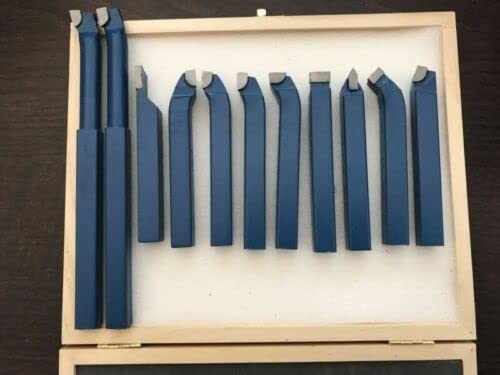 11 יחידות 10 ממ מתכת מחרטה כלים סכין סט ביטים עבור מיני מחרטה חיתוך כלי הפיכת