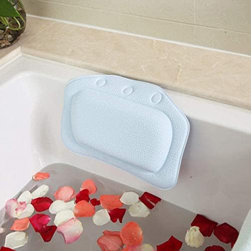 כרית אמבטיה של Adapey, כרית אמבטיה אטומה כריות PVC אטומות למים עם כוסות יניקה כרית אמבטיה כרית כרית ראש צוואר מנוחה