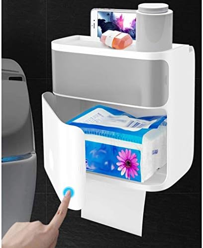 קופסת רקמות לשירותים של yfqhdd, מגש נייר טואלט נייר טואלט מתלה טואלט בית משק בית חבטות יצירתי אטום מים